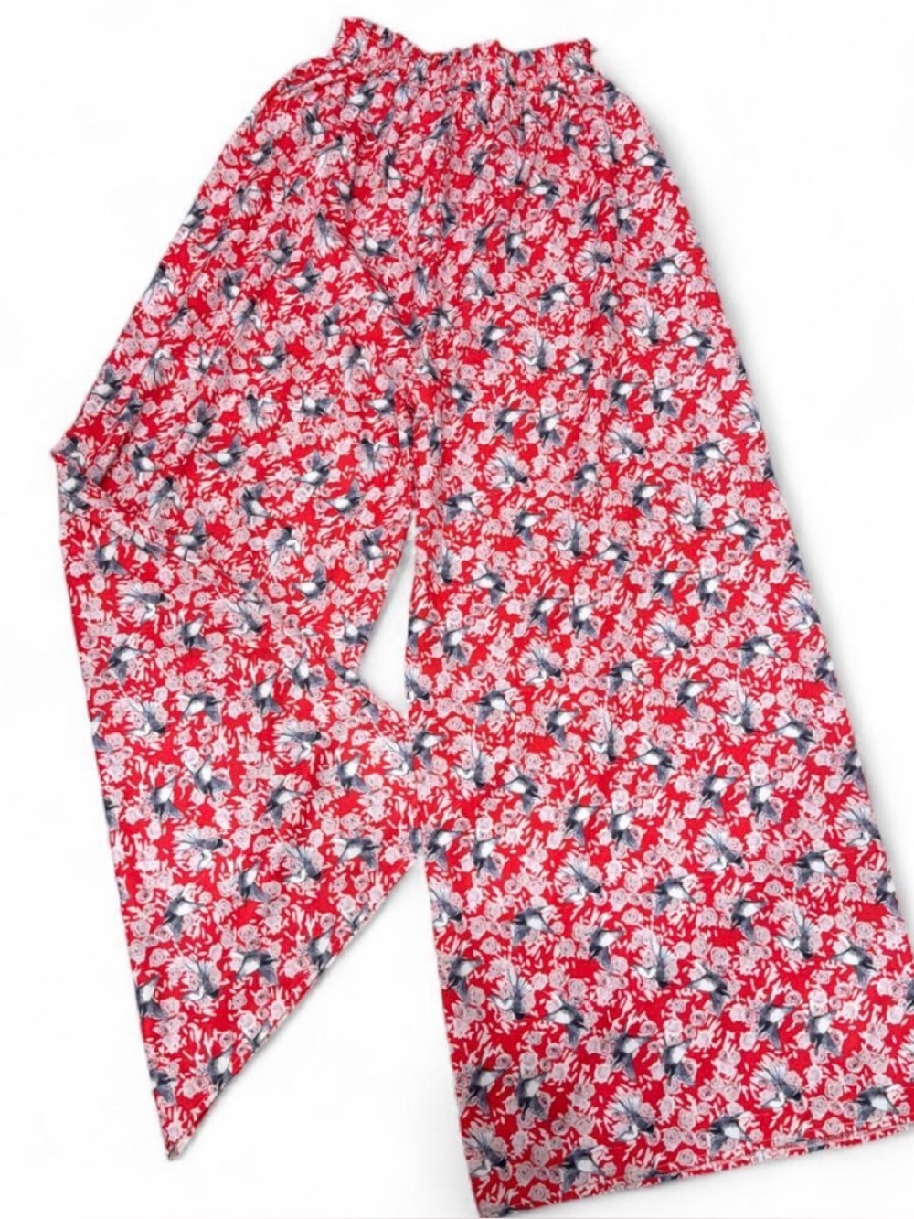 SHEIN Red Floral Print Maxi Skirt